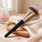 Mini Contoured Foundation Makeup Brush for Liquid and Cream Makeup