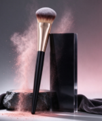 Mini Contoured Foundation Makeup Brush for Liquid and Cream Makeup - Image 2