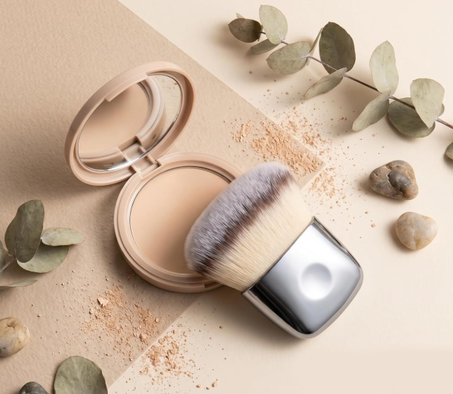 20.1 2-Piece Small Makeup Brush Set for Foundation, Blush and Powder - Image 1