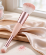 Dual-Ended Blush Makeup Brush for Powder, Bronzer and Contour - Image 2