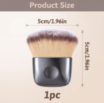 Mini Fluffy Powder and Blush Makeup Brush with Compact Handle - Image 2