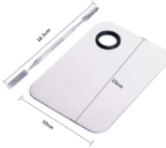 Stainless Steel Cosmetic Makeup Mixing Palette with Spatula for Foundation, Cream and Pigment Mixing - Image 2