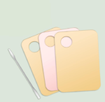Stainless Steel Cosmetic Makeup Mixing Palette with Spatula