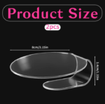 2-Piece Clear Acrylic Makeup Mixing Palette Set for Foundation, Nail Art, Pigment and Cosmetic Blending - Image 2