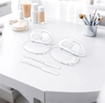 2-Piece Transparent Acrylic Makeup Mixing Palette with Storage Covers