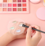 2-Piece Handheld Acrylic Makeup Mixing Palette Set for Foundation, Eyeshadow and Lip Cosmetic Blending