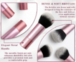 3-Piece Mini Multitask Face Makeup Brush Set for Blush, Bronzer and Setting Powder - Image 2